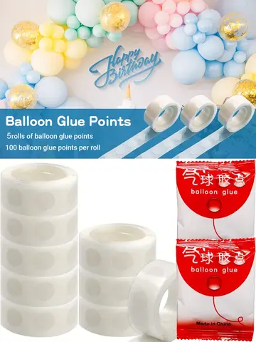 Double Sided Clear Sticky Point Tape Balloon Glue Dot Adhesive Birthday Wedding Party Balloons Glue Sticker Photoes Stand Arch