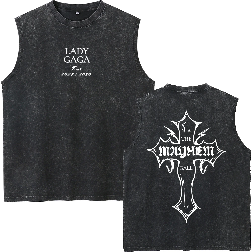 100% Cotton Vintage Washed Lady Gaga The Mayhem Ball Tour 2025