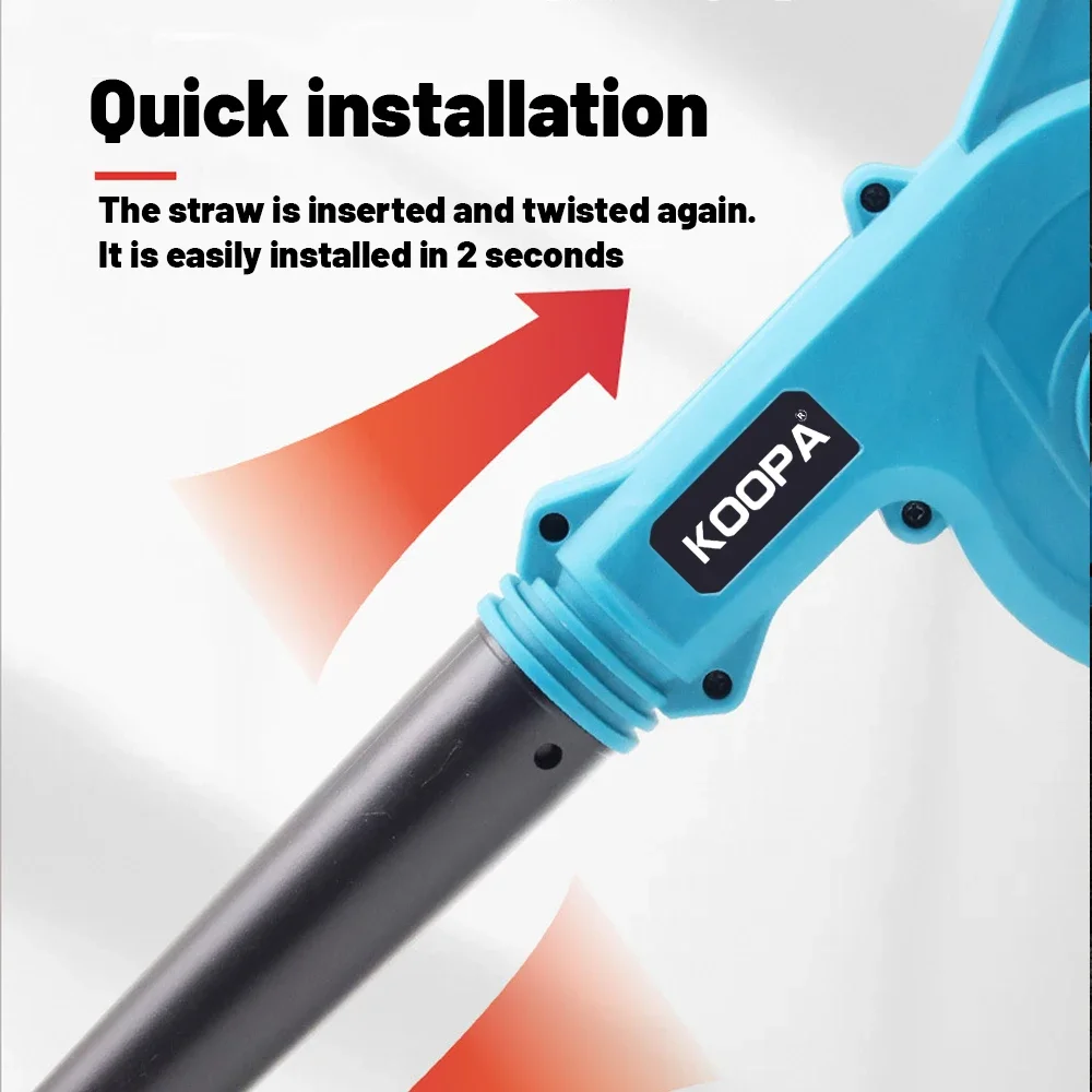 Koopa Tool Mini Cordless Leaf Blower for 18V Makita Battery, Vacuum150CFM Up to 120MPH, 2-in-1 Handle Electric Blower