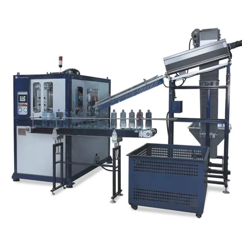2 Cavity Automatic PET Blow Molding Machine  With Auto Preform Hopper Labor Saving Plastic Bottle Equipment for Beverage Plant
