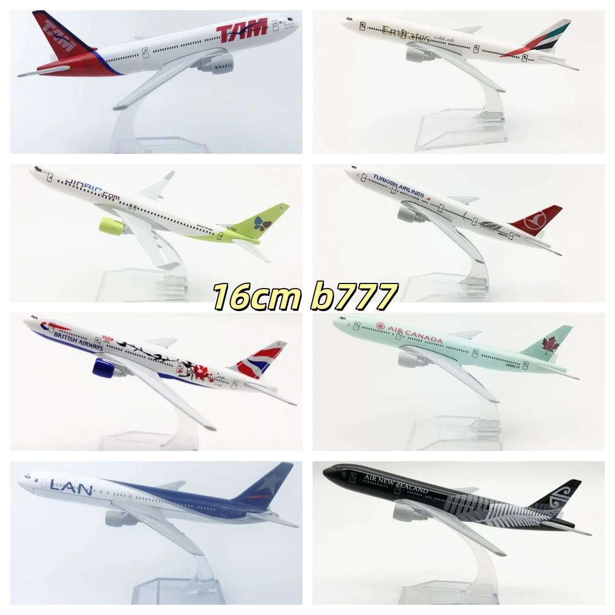 

16cm 1/400 Scale Planes B777 Series Airways Metal Diecast Airplane Model Toys For Boys With Stand For Aviation Decor Souvenir