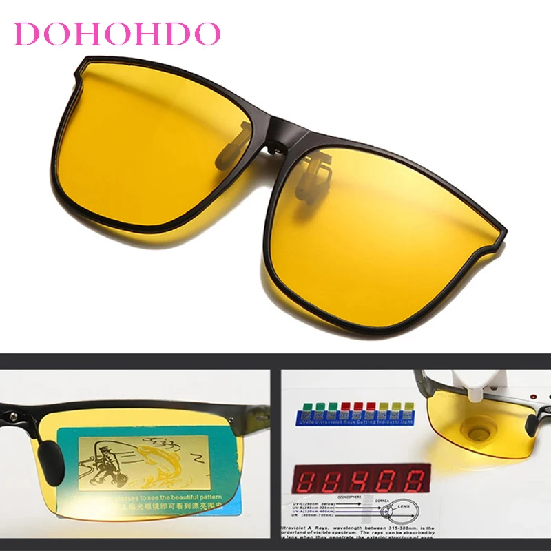 

Drive Clip-on Flip-up Lens Sun Glass Men UV400 Vintage Classic Designer Night Vision Anti-Glare Women Sunglass Polarized Goggles