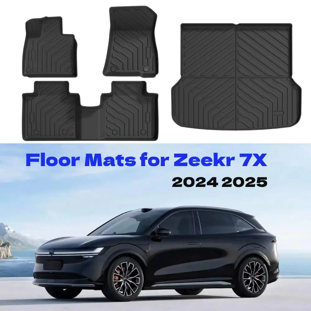 

Car Floor Mats for Zeekr 7X 2024 2025,All-Weather Cargo Liner Trunk Pad TPE Waterproof Accessories Floor Mats for Zeekr 7X 2025