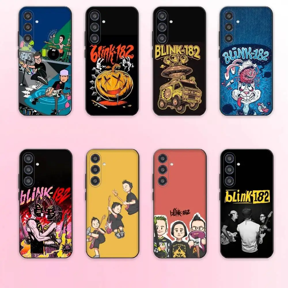

B-BLINK-182 Hot Band phone Case For Samsung Galaxy A73,A72,A71,A70,A53,A52,A51,Others Soft Black Shell