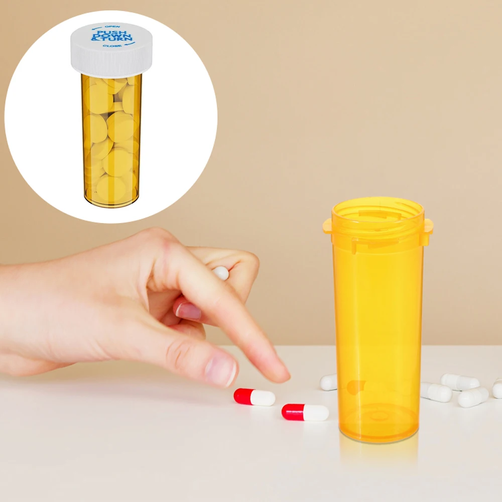 12/20Pcs 6/8 Dram 알약 병 의학 병 투명 휴대용 캐리어 여행 의학 저장 태블릿 스토어 컨테이너 약병