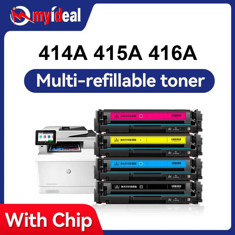 

1PC With chip 414A 415A 416A W2020A W2030A W2040A Toner Cartridge for HP Color LaserJet Pro M455 M454 M479 M454dn M454dw M454nw