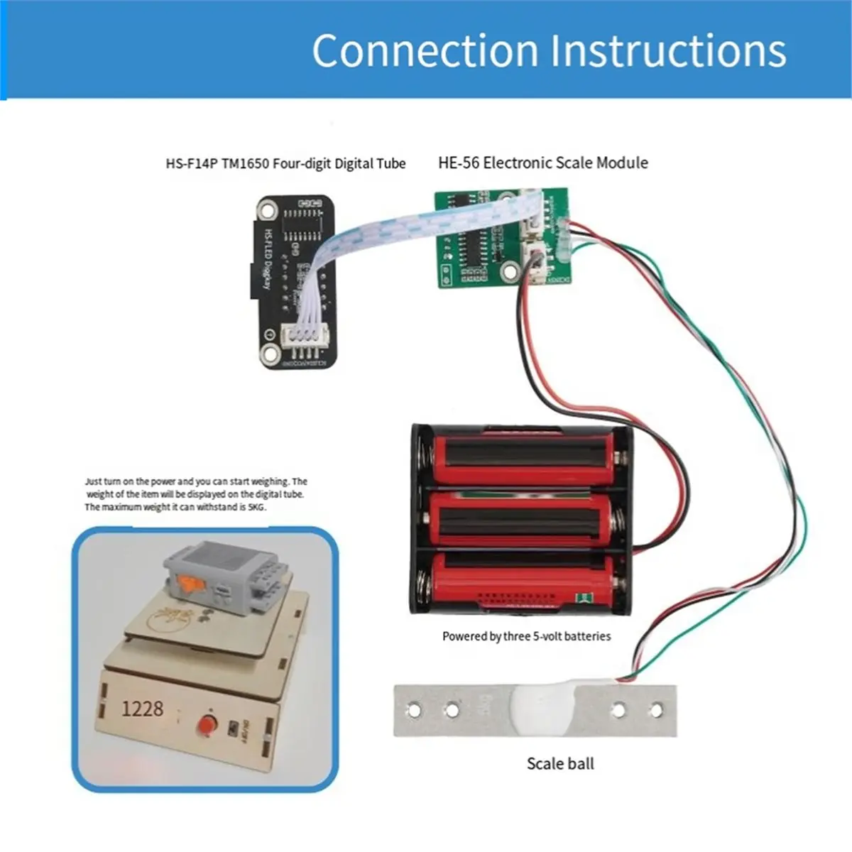New Electronics DIY Electronic Scale Module, Small Technology Project, Electronic Material Kit, Small Invention, Scientific Expe