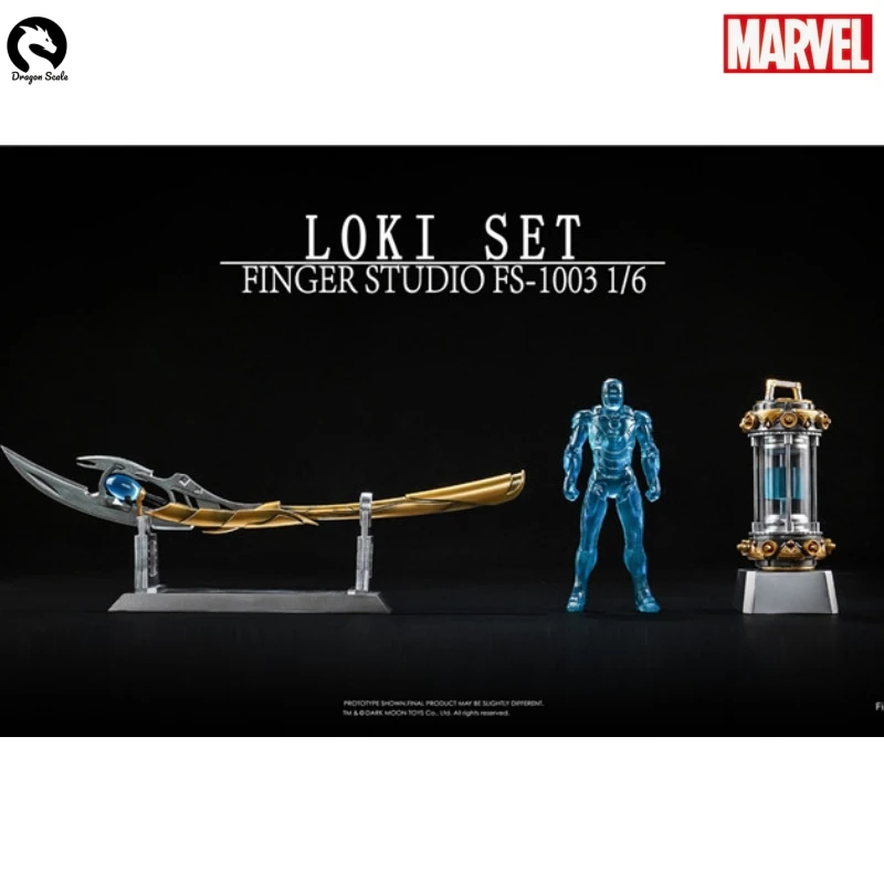 

In Stock Finger Studio 1/6 FS-1003 Marvel Loki Evil God Lie God Scepter Cube Set Model Toys Collection Ornament