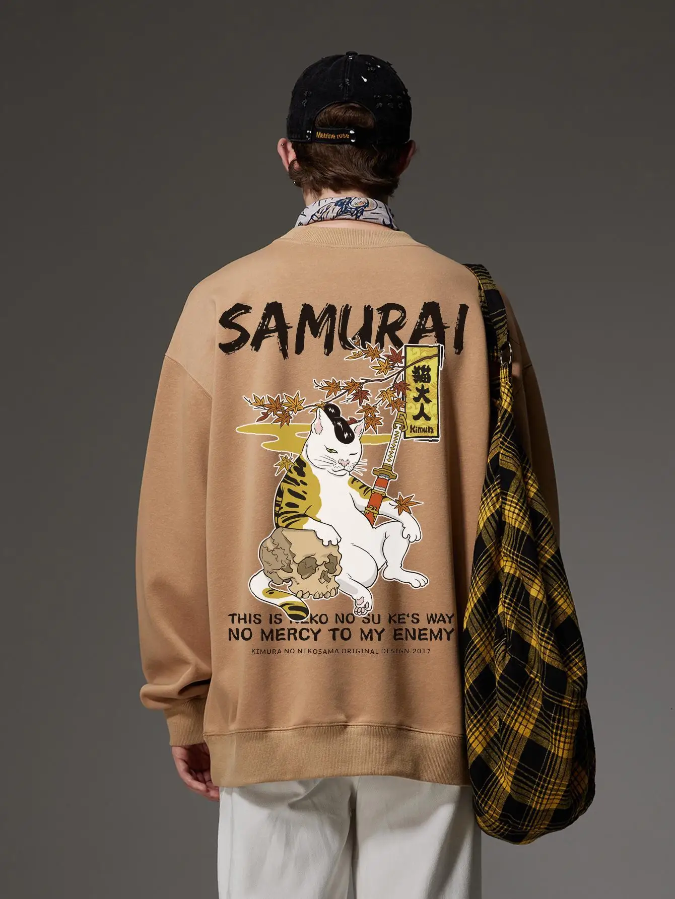 

Anime Cat Print Crew Neck Man Pullover Autumn Winter Tops Oversize Unisex Casual Hoodies Fashion Brand Male Sweatshirts Kpop