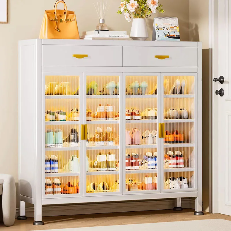 Luxury Mirror Shoe Cabinet Organizer Slippers Storage Entrance Hall Show Shoe Shelf Vertical Modern Muebles Salon Furniture