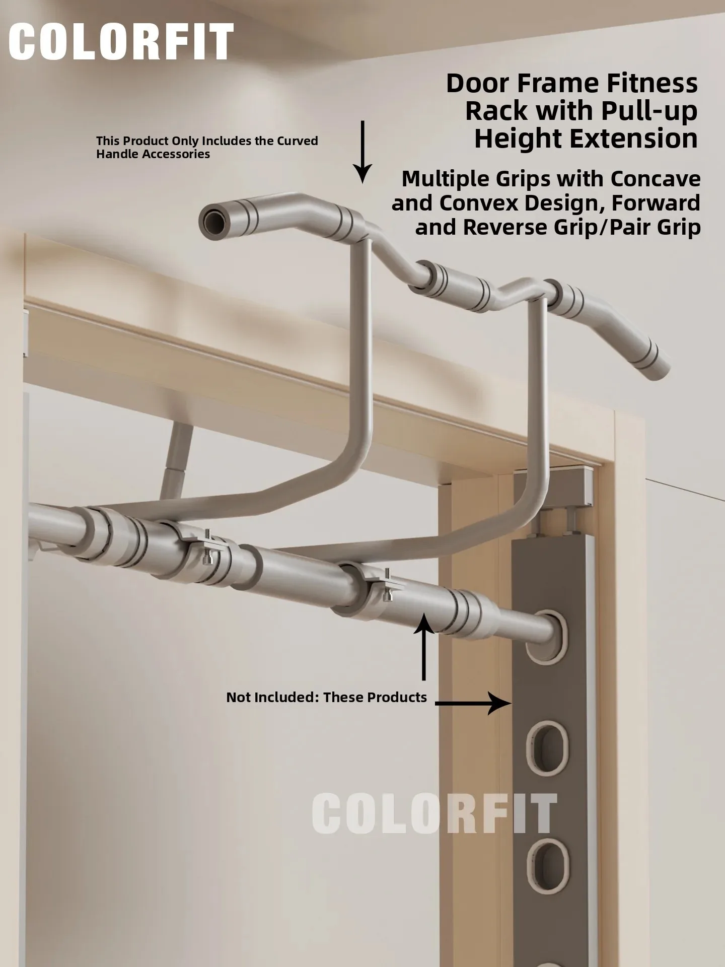 Home Gym Door Frame Pull up Bar Indoor No Drilling Required Fitness Equipment Single Bar Pull up Bar Home Fitness Accessories