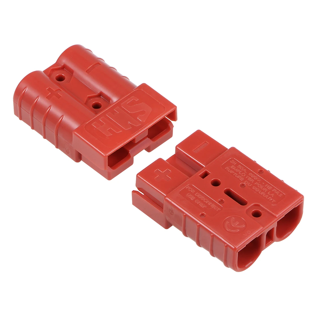 2/4Pcs 6 Gauge Battery Quick Connect Disconnect 600V 50A Wire Connector for Winch Auto Car Trailer Driver Grey/Red/Yellow/Black