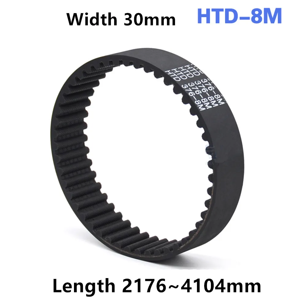 

HTD 8M Rubber Closed Loop Timing Belt Synchronous Belt Perimeter 2176 2280 2504 2760 2800 2920 3000 3256 3408 4104mm Width 30mm