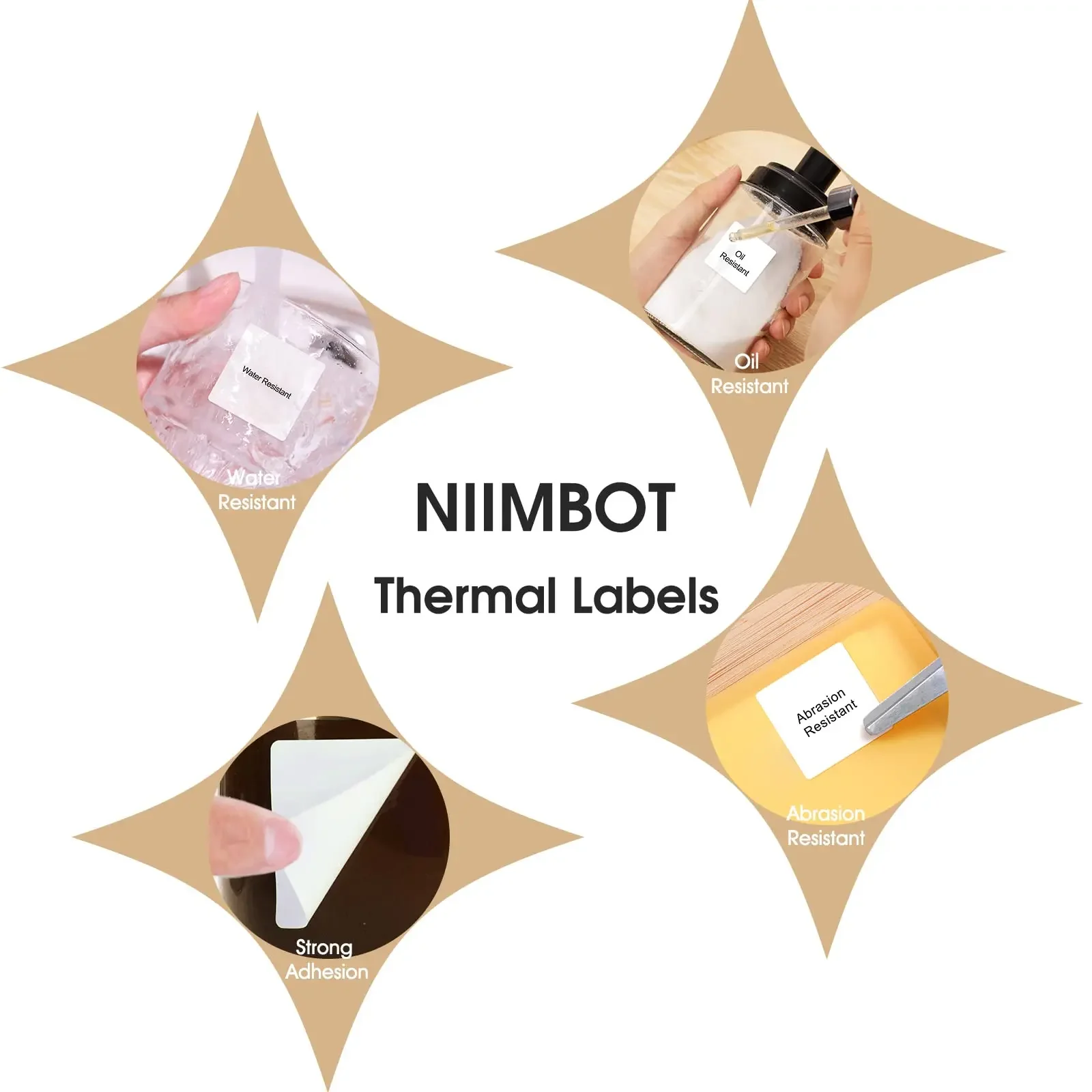 Niimbot B1 B21 B3S Thermal Label Printer Paper Roll School Name Label Home Storage Marking Label Ribbon Taper Kids Fun Sticker