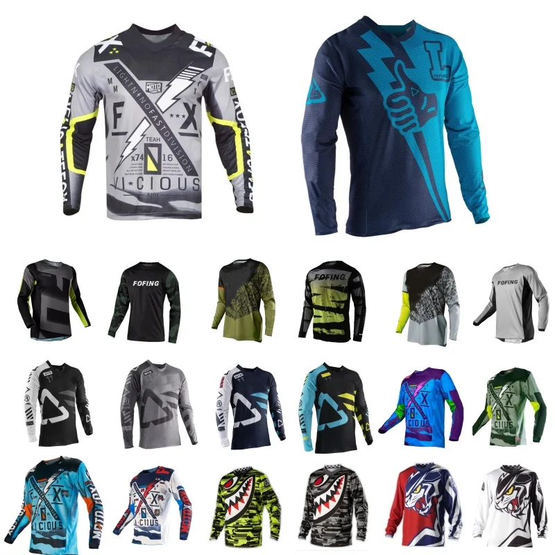 Motocross Long Sleeve Jersey Men MTB Downhill Bike Quick Dry Racing Shirt