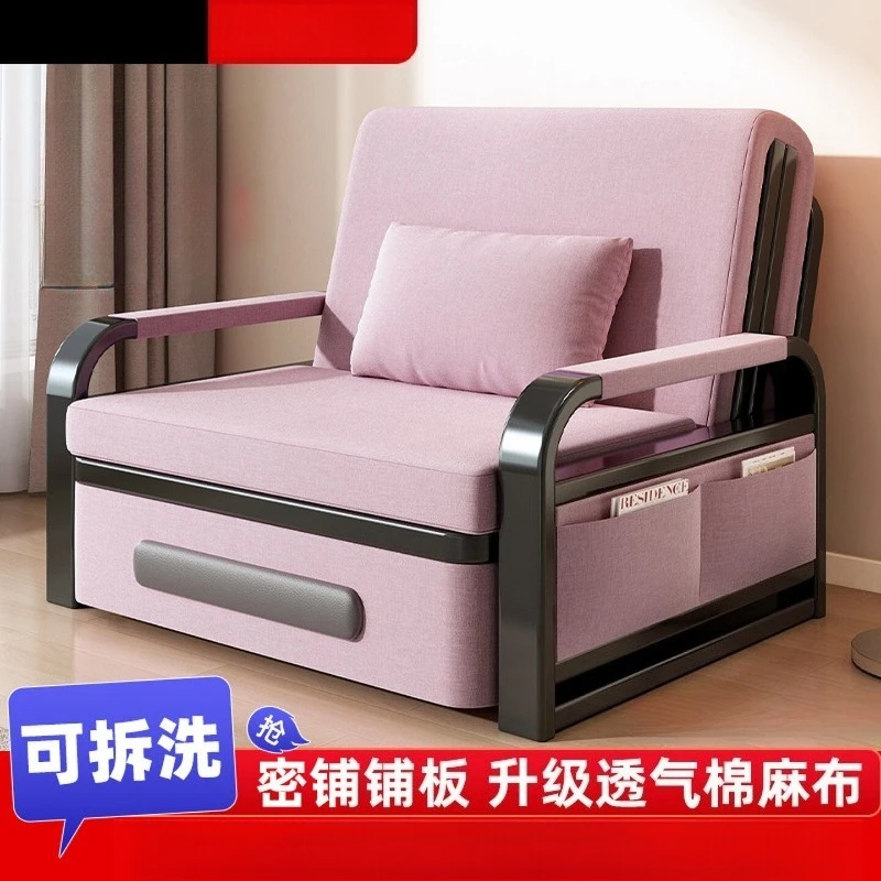 2026 New Single Solid Wood Extendable Sofa Bed For Small Household