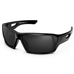 MAXJULI Sports Z87 Sunglasses for Big Heads Men Women Wrap Around UV400 Protection Sun Glasses 8232