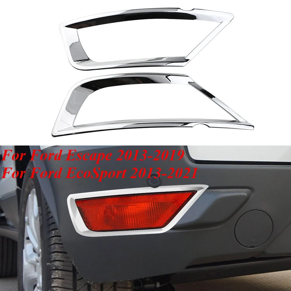 

Car Rear Fog Light Cover Trim For Ford Escape 2013-2019 For Ford EcoSport 2013-2021 Chrome Back Foglamp Foglight Lights Sticker