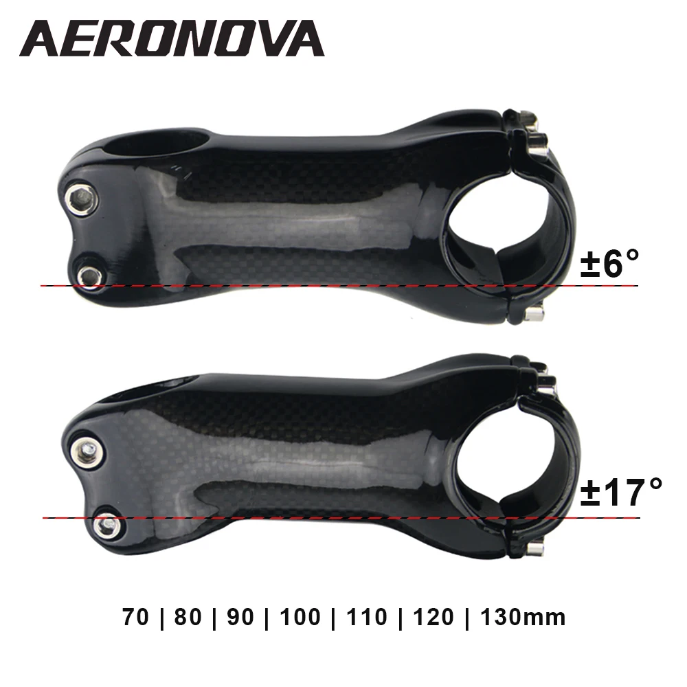 potencia bicicleta carretera potencia de carbono potencia mtb carbono 31.8 potencia bicicleta montana ±6/17°,70-130mm