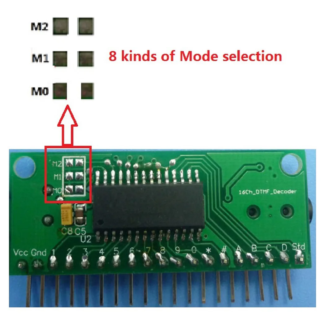 16 Channel DTMF MT8870 Audio Decoder Phone Voice Decoding Controller Module 3.5mm Jack for Smart Home Automation Home Relay