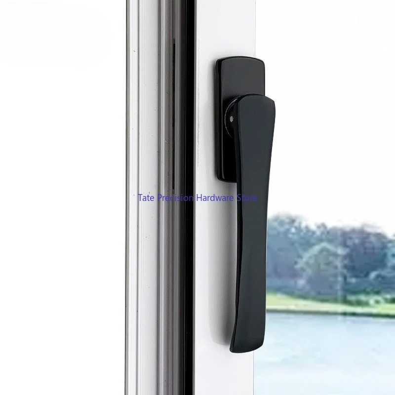 Broken Bridge Aluminum Ultra-Thin Window Handle Square Axis Sword Shaped Flat Handle Casement Window Handle