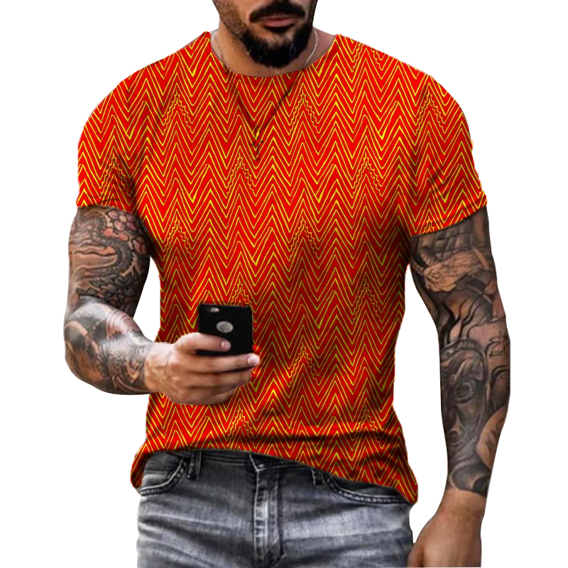 Funny Men'S T-Shirt 3D Printed T Shirts Oversized Loose Short Sleeve Summer Men Clothing Vintage Street Solid Pattern Tees Tops - Image 4