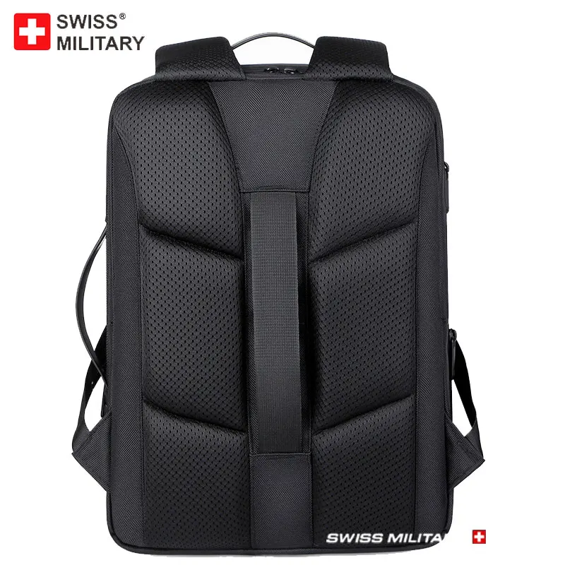 SWISS MILITARY Travel Men 15.6 inch Laptop Backpack waterproof Backpack Business Large Capacity school Backpack expand backpack