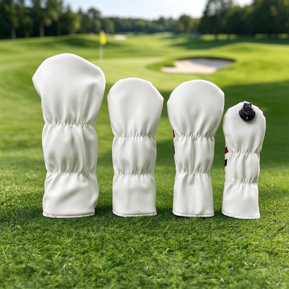 1/4pcs Golf Club Cover, Number Print Golf Club Cover, Waterproof PU Club Protective Cover Golf Accessories