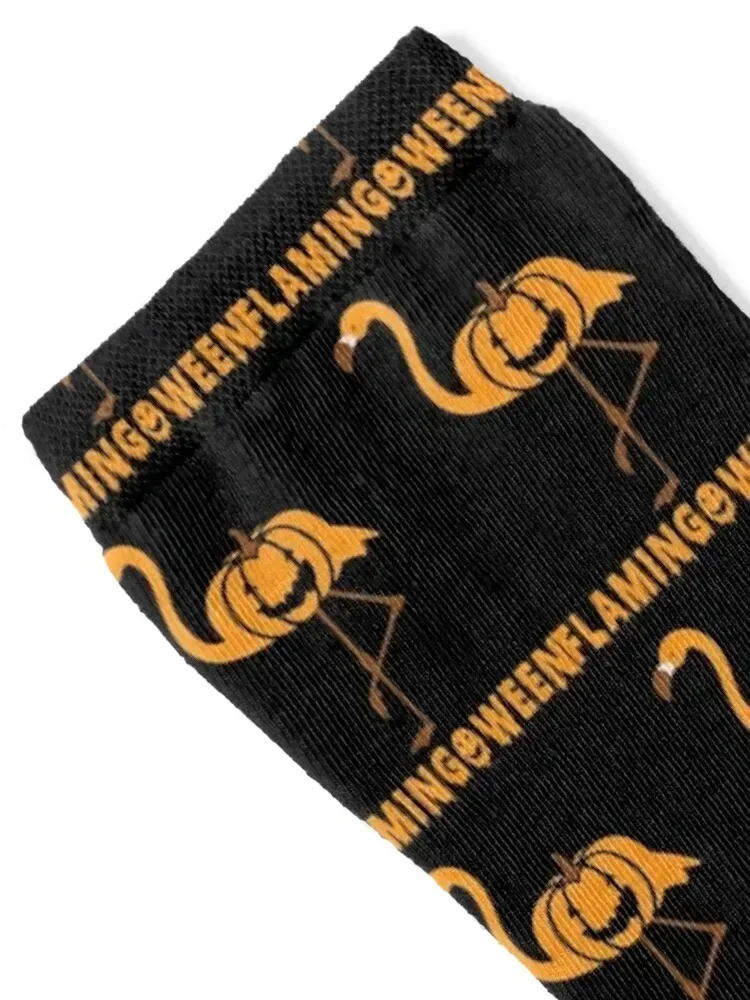 Flamingoween Flamingo Pumpkin Halloween Costume Bird Lover Socks hiphop luxury Christmas cartoon Luxury Woman Socks Men's