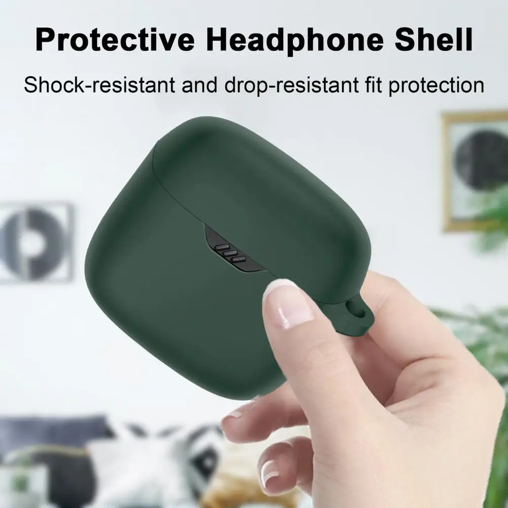 Silicone Headphone Cover 360-Degree Protection Shockproof Impact Resistant Anti-Scratch Protective Case for JBL TUNE FLEX