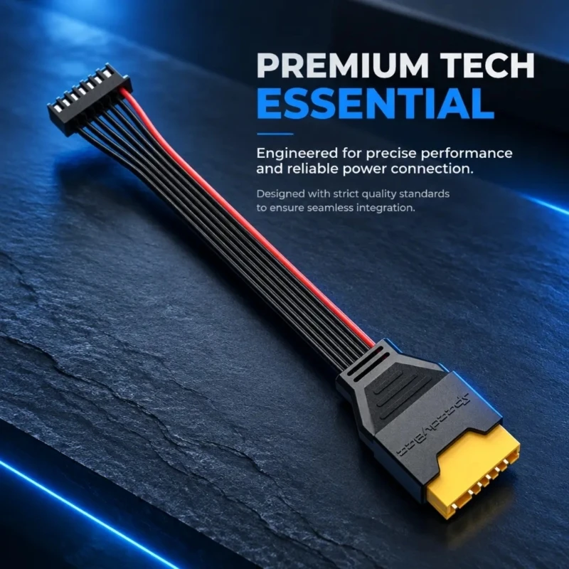 JST-XH Battery Balance Charging Extension Cable with Flexible Rubber-Covered Wires for Model Aircraft, and Boat 15UB