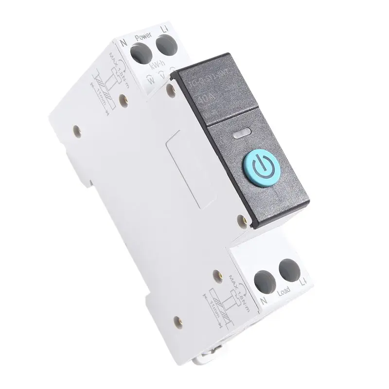 

ABHZ-40A Tuya, однофазный Din-рейка, WIFI, умный счетчик энергии, таймер, монитор энергопотребления, кВтч, ваттметр