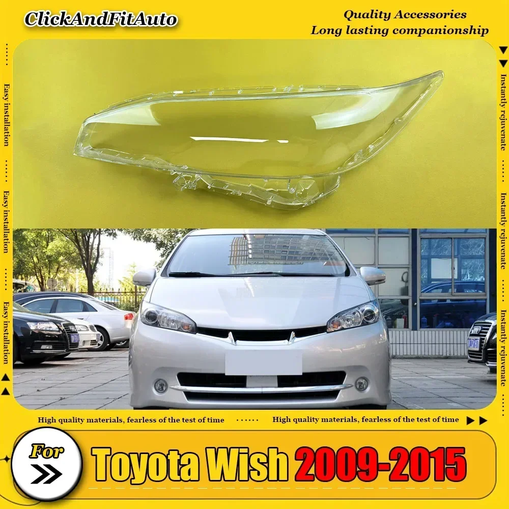 

For Toyota Wish 2009-2015 Front Headlamp Cover Lamp Shade Headlight Shell Lens Replace Original Lampshade Plexiglass