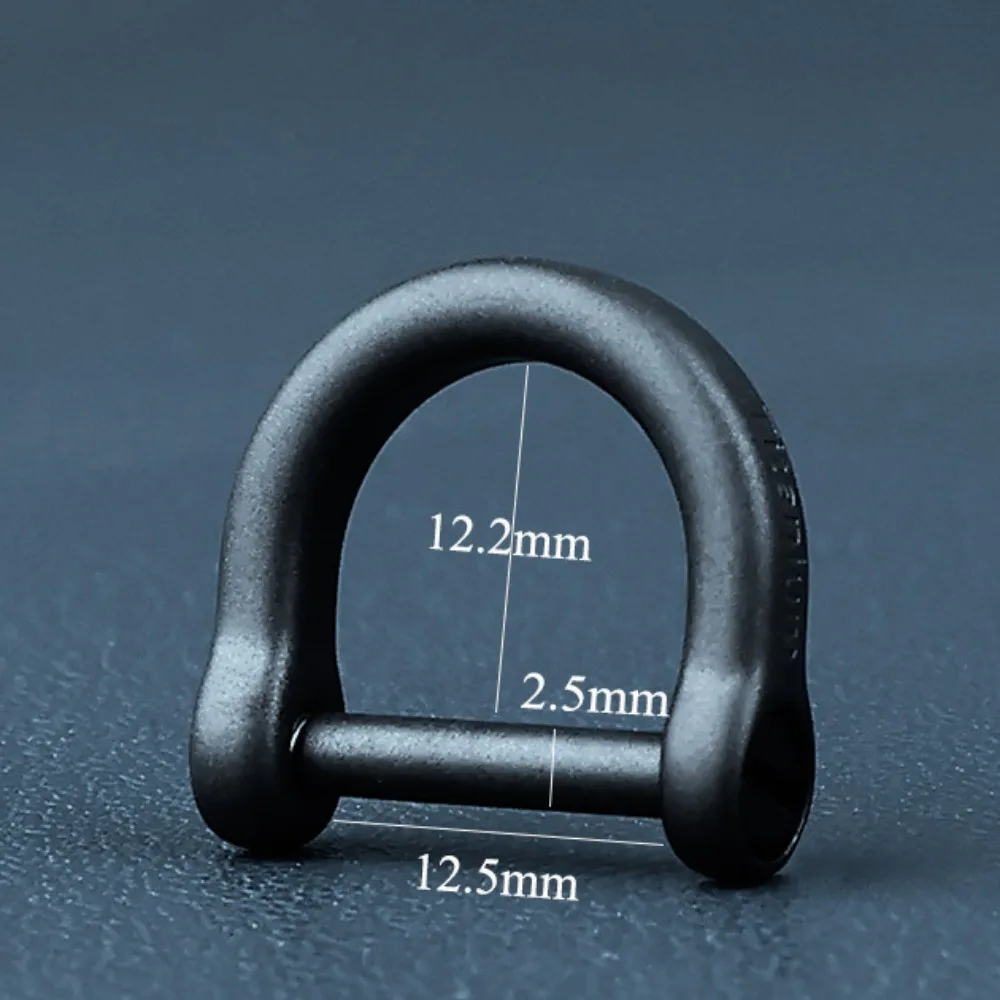 Inner Diameter 9/13/15/17/21mm Horseshoes Buckles Titanium Alloy 10 Styles D Bow Staples Carabiner Keychain Hook view 6