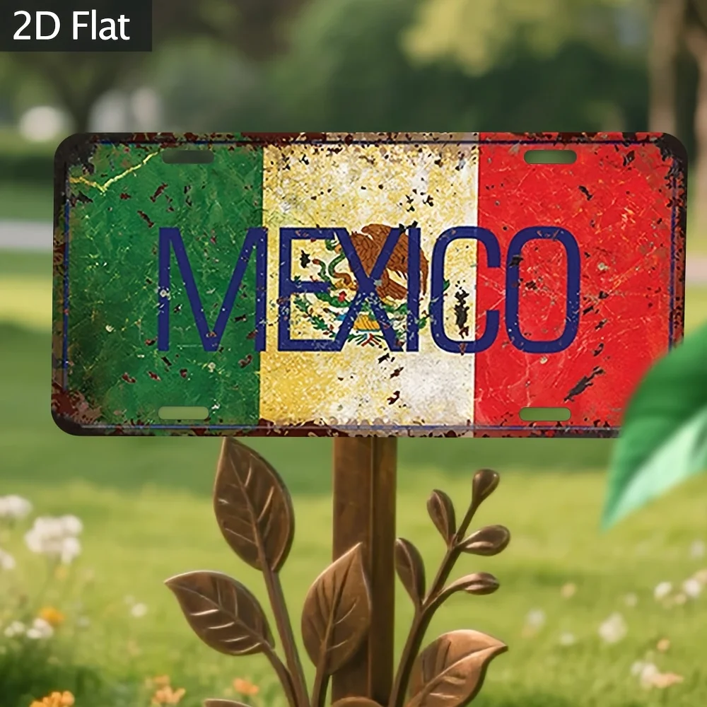 2D Flat - [2D Flat] A 12X6 Inch Car Emblem Suitable for Leisure Rooms And Balconies, Terraces, Garages, Indoor/Outdoor Use, Meta