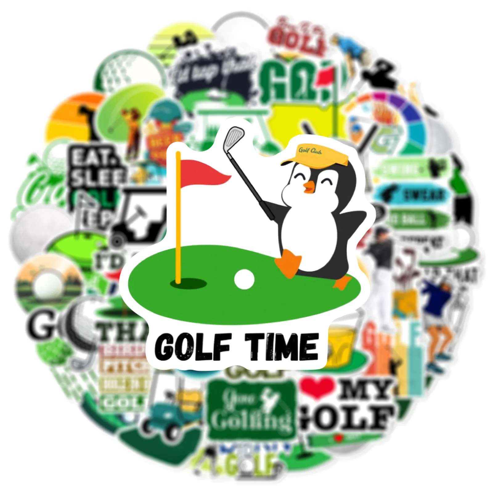 10/50PCS Outdoor Sport Golf Stickers Graffiti Decoration Guitar Luggage Phone Stationery Cup Box Scrapbook Waterproof Stickers