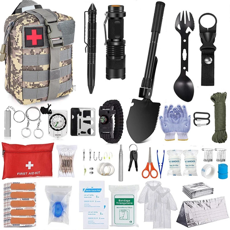 Emergency Kit Trauma Bag Outdoor Multifunction Camping Gear Survival Kit First Aid Kit SOS Wilderness Emergency Knife Kit