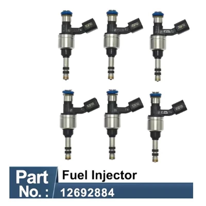 

Unusual 6PCS 12692884 Fuel Injector For Buick Lacrosse Regal Sportback Cadillac ATS CT6 CTS Blazer Camaro Colorado GMC