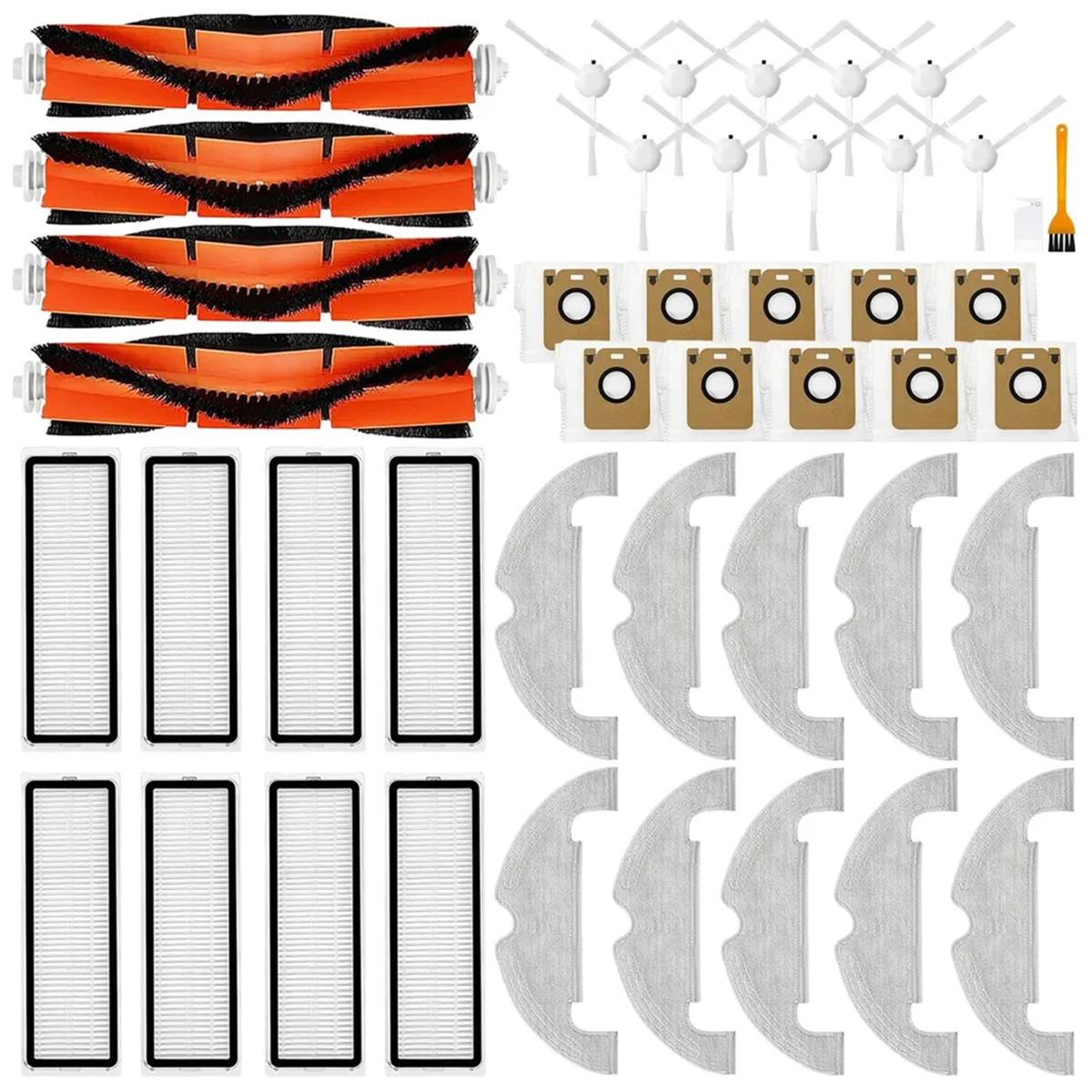 Para Dreame Bot D10 Plus/RLS3D aspiradora Cepillo Lateral principal filtro Hepa paño de mopa bolsas de polvo piezas de repuesto