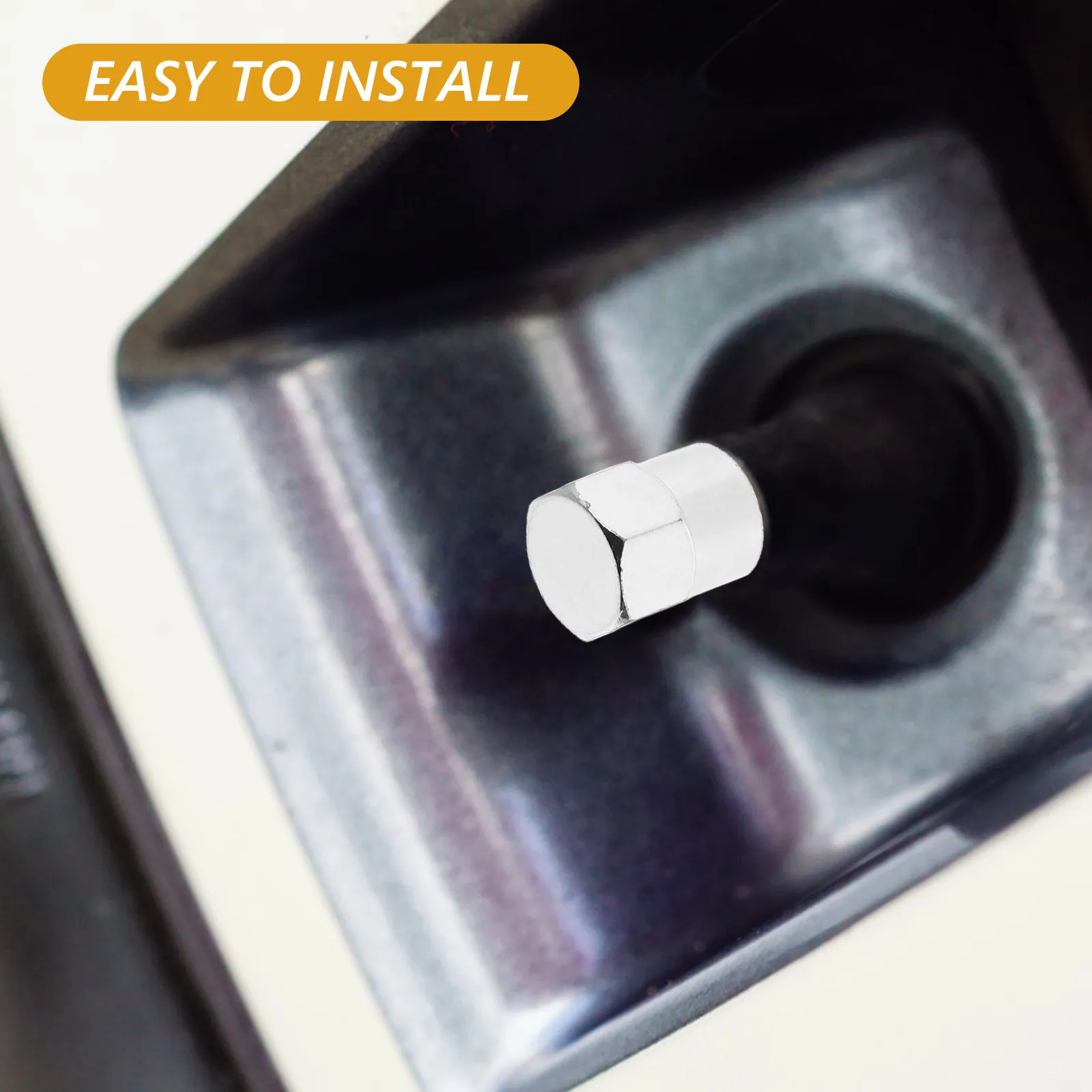 

8Pcs Electroplated Valve Stem Caps Chrome Finish with Sealing Ring Leak-Proof Universal Tire Air Valve Caps for Car Truck