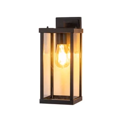 Square Aluminum Wall Lamp E27 Corridor Yard Wall Decoration Background Wall Lamp Balcony Gate Outdoor Wall Lamp