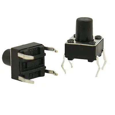 Momentary Tactile Tact Push Button Switch 4 Pin DIP Through Hole 6x6x7.5mm
