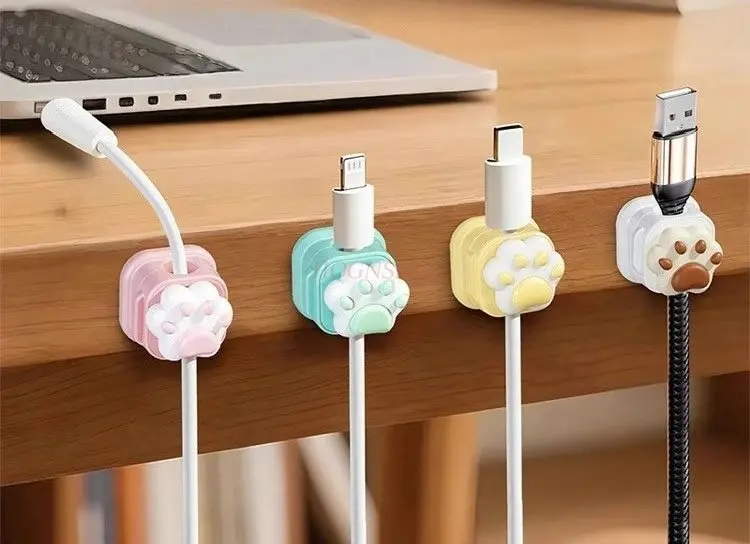 3pcs Magnetic cable organizer desktop wall mounted mobile phone data cable charging cable storage and fixing device cable clip