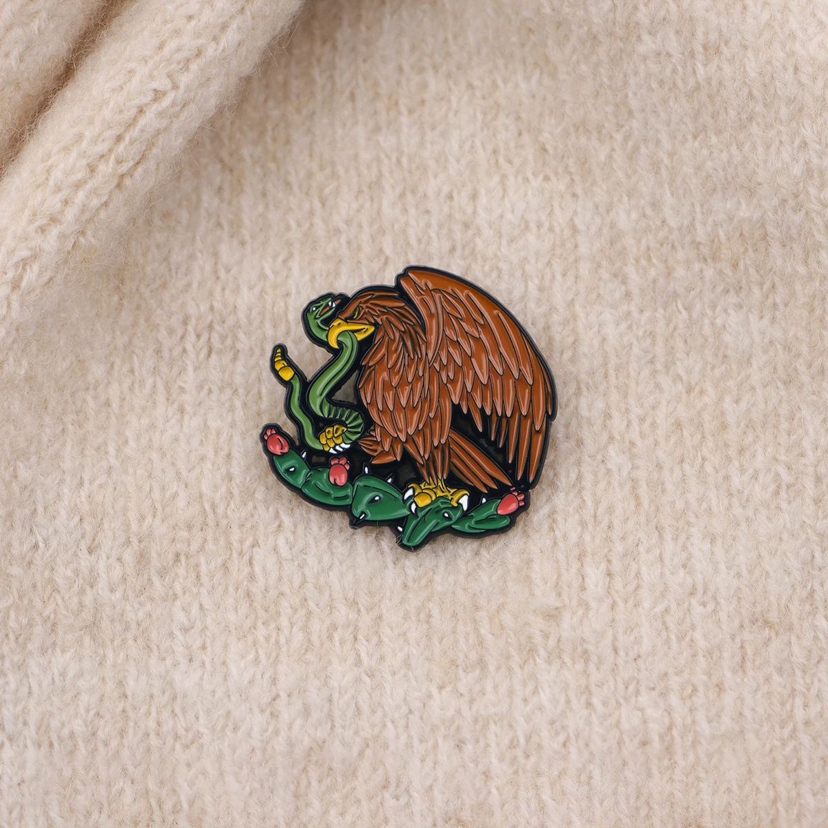 Mexican Eagle Enamel Pin Mexico Flag Badge Brooch for Women Men Backpack Lapel Jewelry Cosplay Accessories Gifts Toys view 2