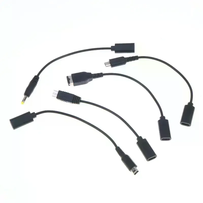 1Pcs Power Line Conversion Cord USB C Charging Cable Cord Wire Type-C For  i GBA SP 2DS New 3DS LL XL PSP1000 2000 3000