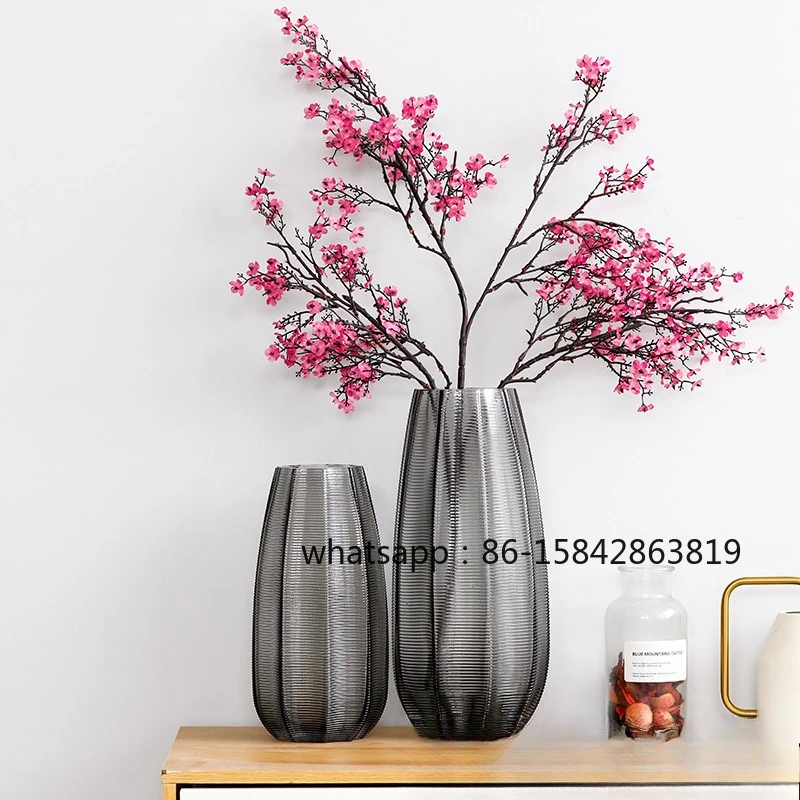 French Glass Vase Living Room Flower Arrangement Premium Ins Style Home Decoration Hydroponic Flowers