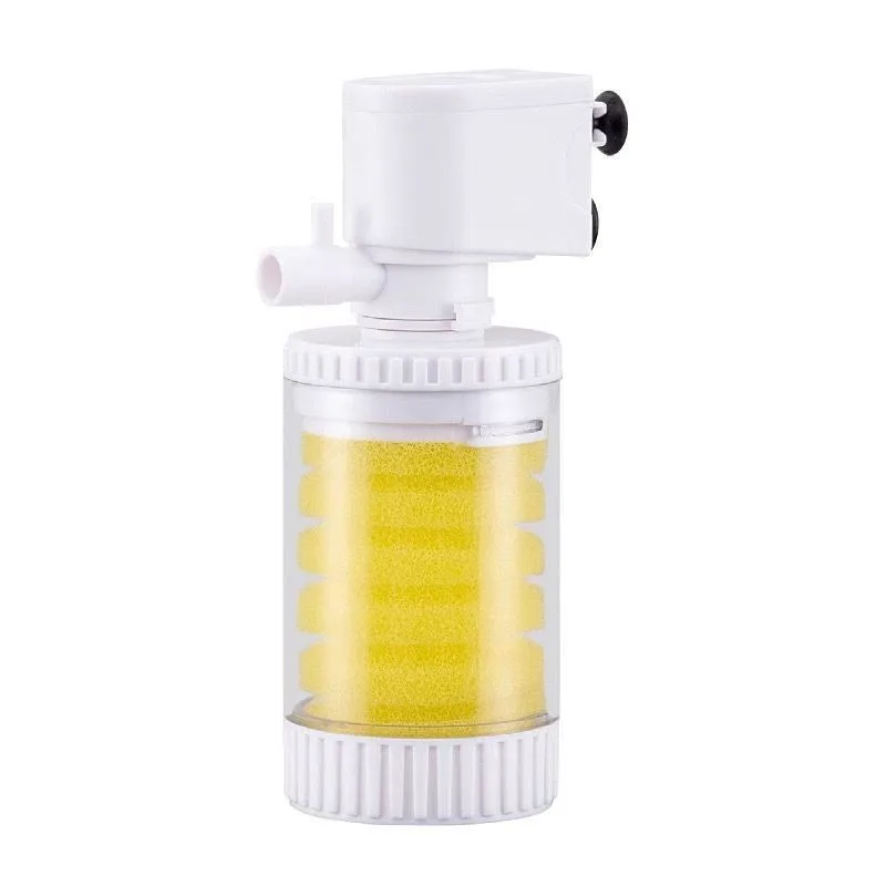 Silent 3-in-1 Submersible Aquarium Filter Pump, Built-in Filtration Device with Fish Waste Collector for Fish Tank
