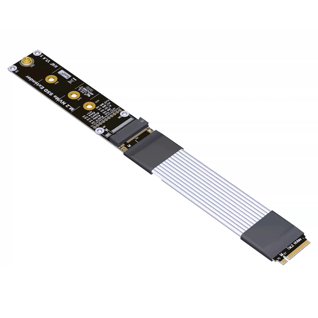 

High-Speed For M.2 NVMe SSD Extension Cable PCIe 5.0 x4 Gen5 128Gbps (Max.) Lossless K44 Series Adapter Cable Support 2280 22110