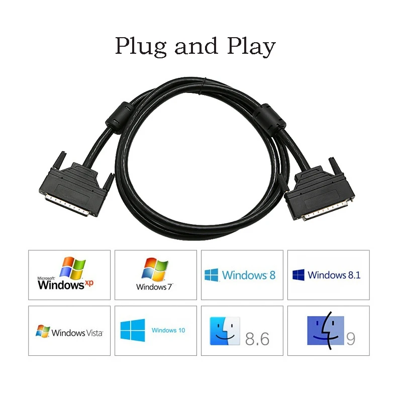 SCSI Connect Cable HPDB68 PIN to DB68 PIN Wire Converter Male to Male Plug Data Transfer Shield Line Adapter for Drive Scanner