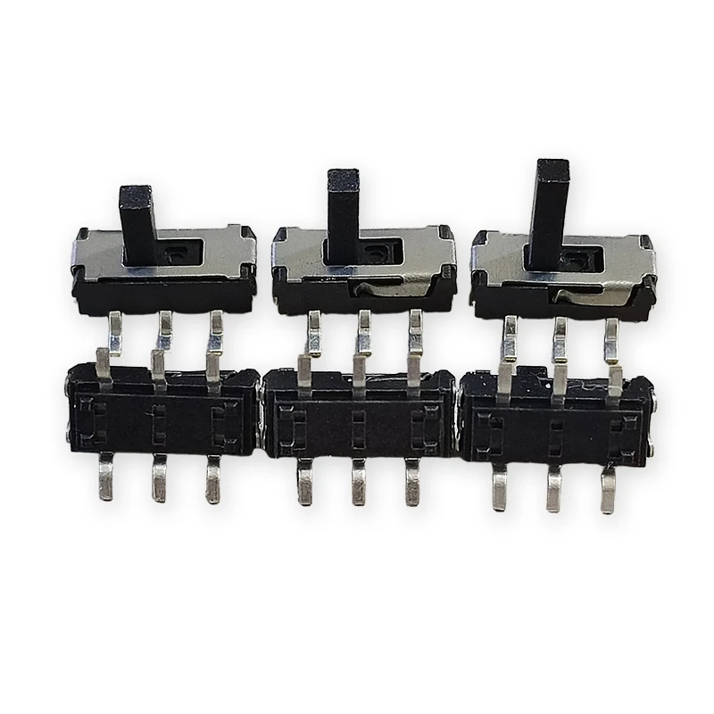 Mini interrupteur coulissant MST-22D18 (2P2T) SMD SMT, double rangée, 6 broches, 2 positions, 50mA, DC12V, hauteur de poignée 1.5mm-6mm, 15 pièces